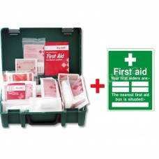 HSE - 20person First Aid Kit + FIRST AIDER Location Sign